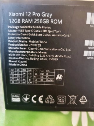 Xiaomi 12 Pro nero