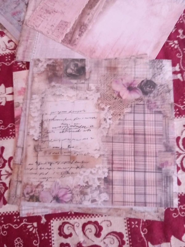 12 carte stile vintage journaling scrapbooking