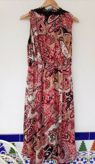 Vestido Zara Estampado Paisley talla L