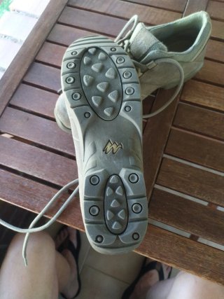 Zapatillas trekking beige/marrón mujer