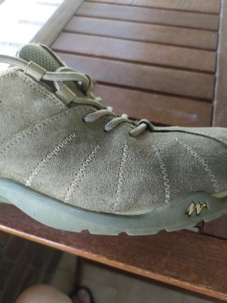 Zapatillas trekking beige/marrón mujer