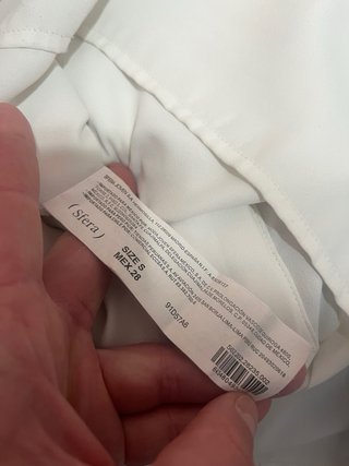 Camisa Sfera Blanca Vintage Talla S