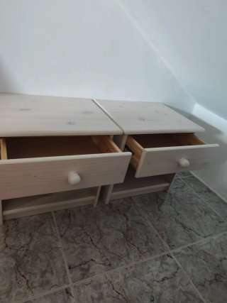 Mesitas de noche de madera (2 unidades)