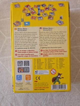 Juego Haba Rhino Hero Missing Match