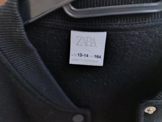 Chaqueta bomber Zara niña negra 13-14 años