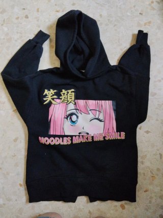 Sudadera Negra Anime Niña Talla M