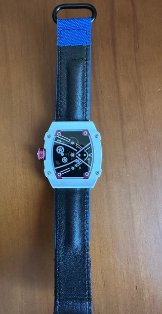 Reloj estilo RM 67-02 Blanco y Azul