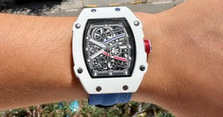 Reloj estilo RM 67-02 Blanco y Azul