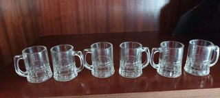 6 Bicchieri da shot in stile brocca