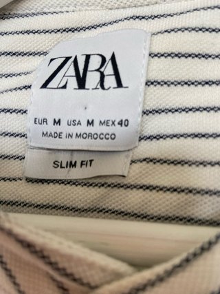 Camicia Zara uomo a righe bianche e nere taglia M