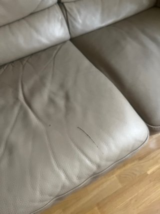 Sofá Natuzzi 3 plazas beige piel