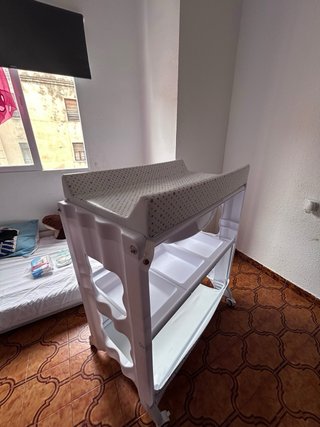 Bañera cambiador portatil bebé blanco