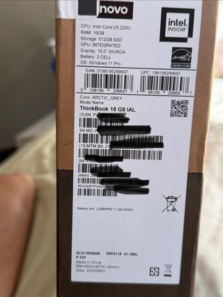 Portátil Lenovo ThinkBook G8 IAL
