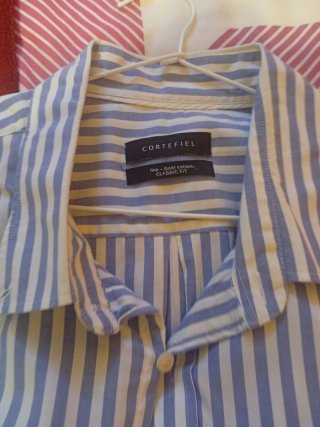 Lote 4 Camisas Rayas Azul y Blanco