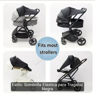 Capota parasol para cochecito negra