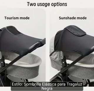Capota parasol para cochecito negra