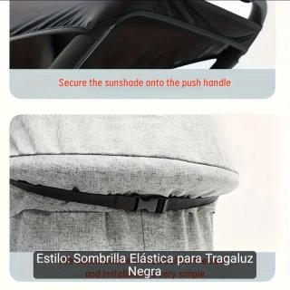 Capota parasol para cochecito negra