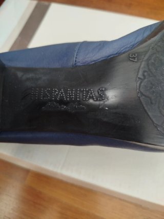 Zapatos de piel azul