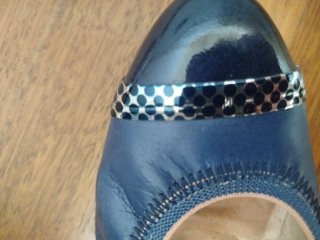 Zapatos de piel azul
