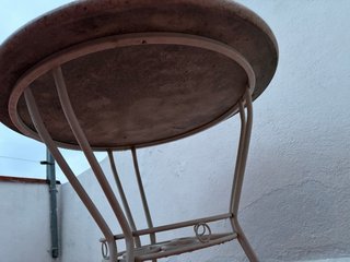 Mesa exterior Terraza Jardín Piedra 80cm