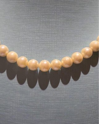 Collar Perlas Cultivadas Ostra Beige Dorado