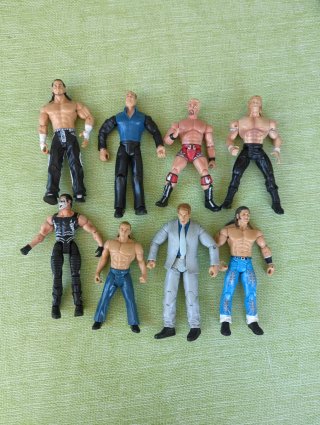 Lote 8 Figuras Lucha Libre WWE