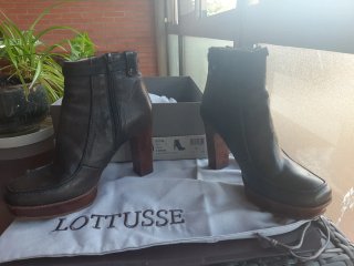 Botines Lottusse Marrones Tacon Alto