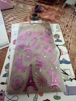 Lote pegatinas DIY, Navidad, París