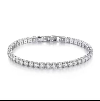 Pulsera Plata Ley y Circonitas