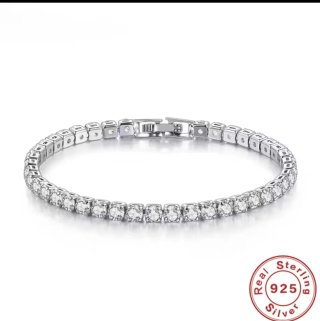 Pulsera Plata Ley y Circonitas