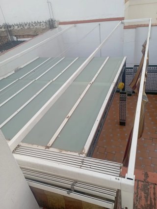 Estructura Toldo Aluminio 7 metros largo