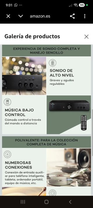 Amplificador Auna HiFi y AV Negro