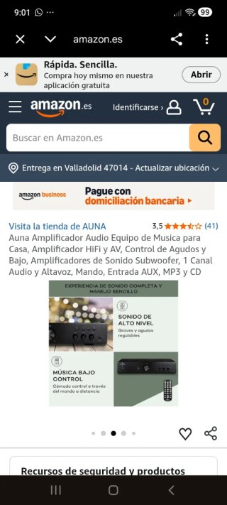 Amplificador Auna HiFi y AV Negro