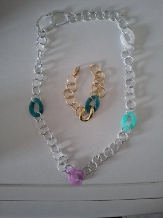 Set collana e bracciale donna multicolor