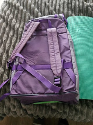 Mochila infantil Serval morada y verde