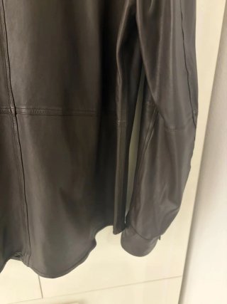 Sobrecamisa de piel marrón