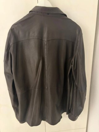 Sobrecamisa de piel marrón