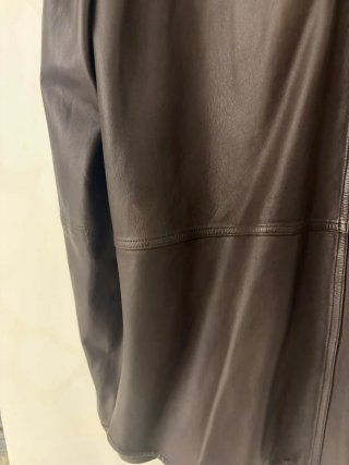 Sobrecamisa de piel marrón