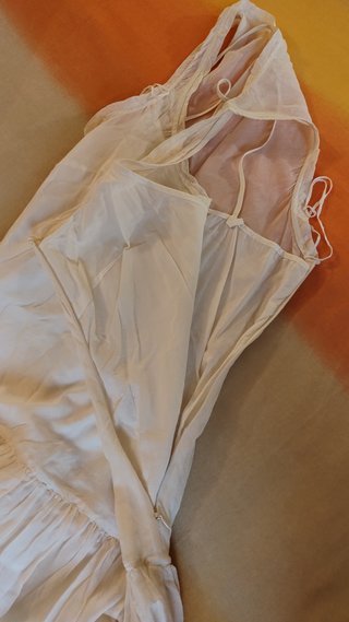 Vestido blanco Mango tirantes cruzados