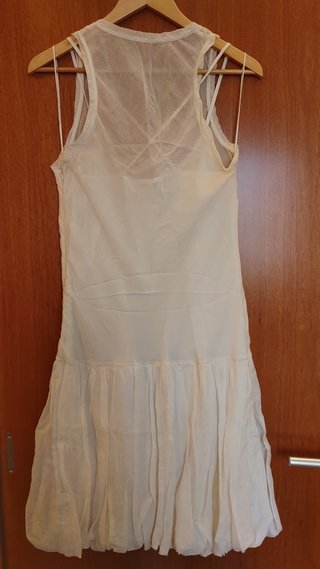 Vestido blanco Mango tirantes cruzados