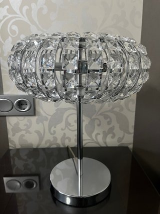 Lámpara de techo y dos lamparas de cristal y metal