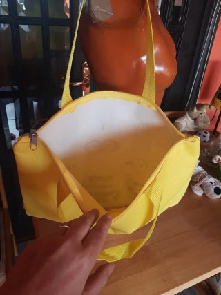 Bolsa de playa Minions gris y amarilla