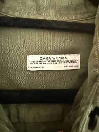 Camisa verde militar Zara Woman Premium Talla S