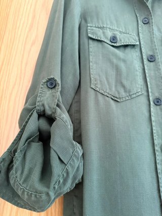 Camisa verde militar Zara Woman Premium Talla S