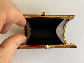 Monedero de ante y piel para mujer