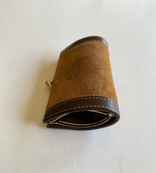 Monedero de ante y piel para mujer