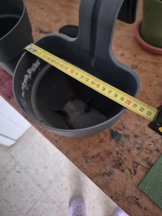 2 Maceteros Colgantes Plástico Gris