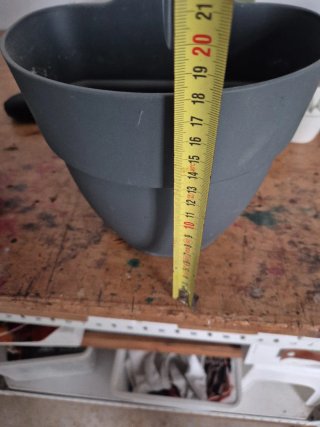 2 Maceteros Colgantes Plástico Gris