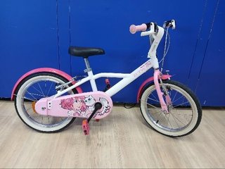 Bicicleta niños 16 pulgadas Btwin 500 Doctor Girl blanca