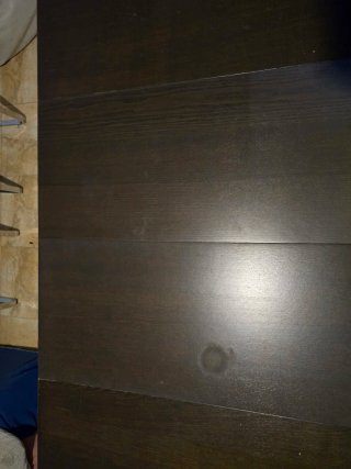 Mesa de comedor madera oscura